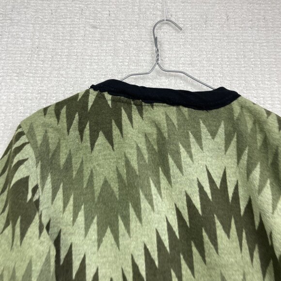 Hooké Mens Sz XS Apalachian Pullover Polar Fleece Green Aztec AOP Fishing Read - Picture 15 of 16